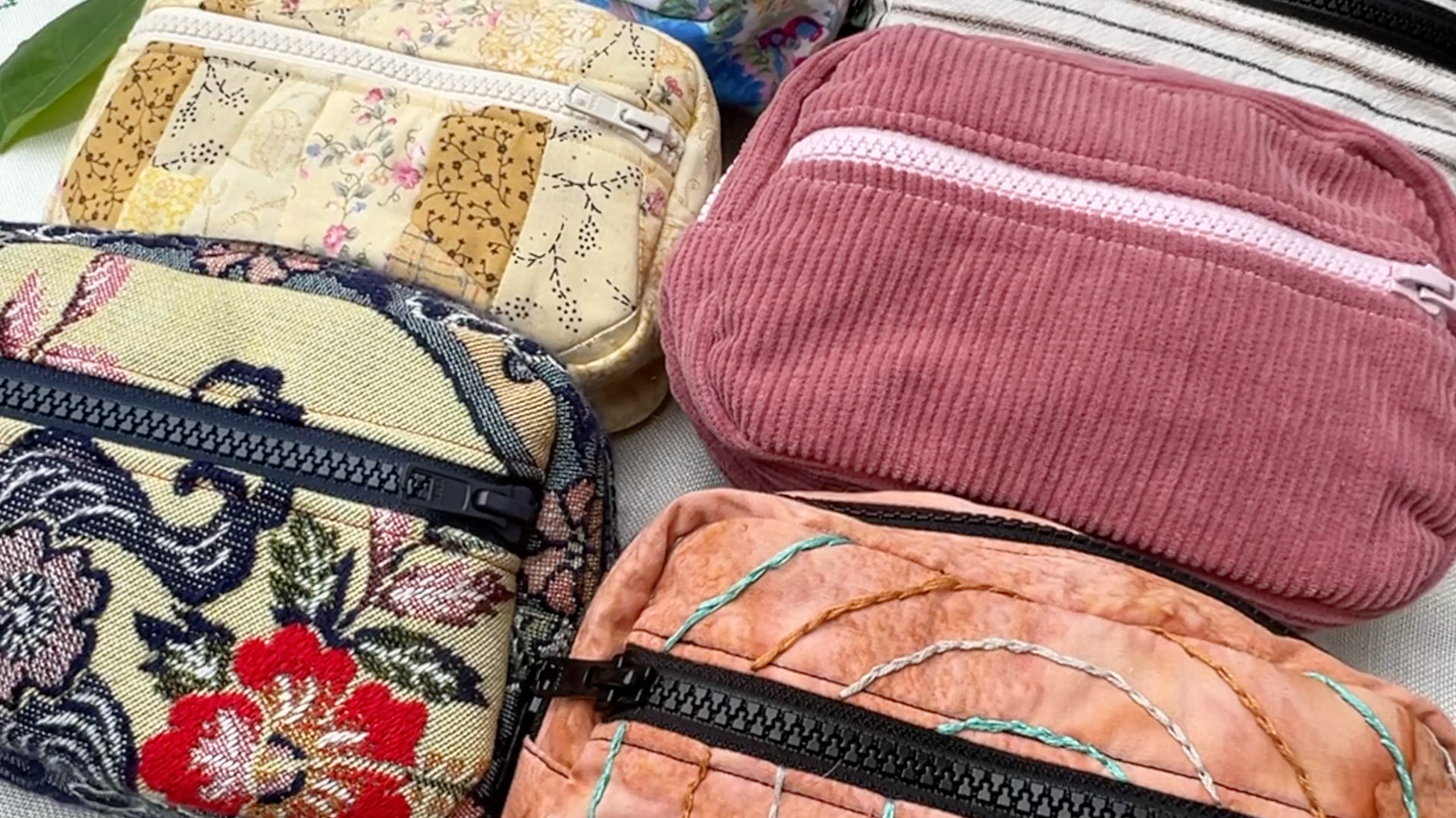 Load video: Reel of upcycled bags made by Moonbelly Makes